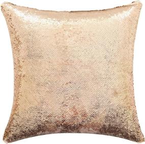 img 1 attached to 🎁 K T One 16x18 Inches Mermaid Reversible Flip Sequin Pillow Case - Champagne Gold Sequins: Funny Gag Xmas Birthday Gift!