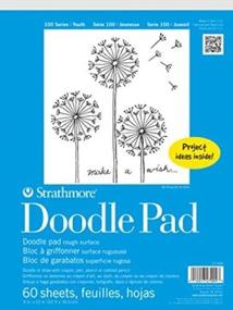 img 1 attached to 🎨 Strathmore 100 Series Youth Doodle Pad: 9"x12" Tape Bound, 60 Sheets - Perfect for Young Artists!