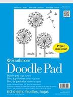 🎨 strathmore 100 series youth doodle pad: 9"x12" tape bound, 60 sheets - perfect for young artists! logo