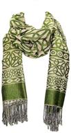 🍀 moss green celtic heritage scarf for women: ancient celtic style design for a timeless look logo