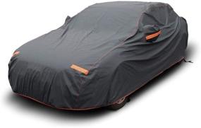 img 4 attached to 🚗 Waterproof All Weather UV Protection Car Cover for Sedan - MOTOWELL 6 Layers with Universal Fit, 176"-190