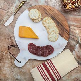 img 1 attached to 🧀 Elevate your cheese experience with the Godinger Marble Round Cheese Board