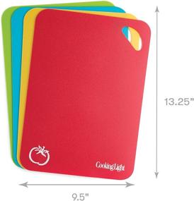 img 2 attached to Cooking Light Flexible Cutting Board Mats Set: Multicolor Kitchen Tools for Versatile Meal Prep, One Size