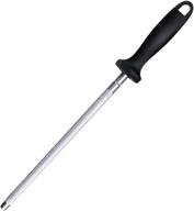 fanerfun 13 inch carbon steel knife sharpener rod - professional sharpening tool with hanging holes logo