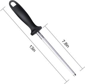 img 3 attached to Fanerfun 13 Inch Carbon Steel Knife Sharpener Rod - Professional Sharpening Tool with Hanging Holes