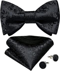img 3 attached to Stylish DiBanGu Bowtie Necktie Cufflink Set: Elevate Your Formal Attire with Classic Men's Accessories