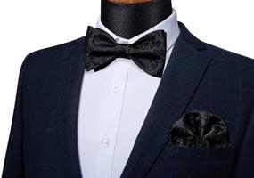img 2 attached to Stylish DiBanGu Bowtie Necktie Cufflink Set: Elevate Your Formal Attire with Classic Men's Accessories