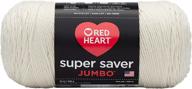 super saver jumbo 🧶 aran yarn by red heart logo