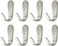 🧷 mellewell 8 pcs single robe hook bath towel hooks wall hangers - stainless steel brushed nickel - sleek and durable design (08004h8) logo