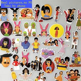 img 2 attached to 🍔 Bob's Burgers Sticker Pack: 34 Pcs/Pack Waterproof Vinyl Stickers for Laptop, Skateboard, Luggage, Guitar, and Car Decoration