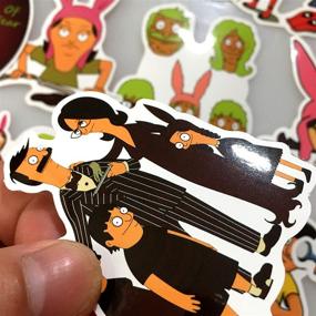 img 1 attached to 🍔 Bob's Burgers Sticker Pack: 34 Pcs/Pack Waterproof Vinyl Stickers for Laptop, Skateboard, Luggage, Guitar, and Car Decoration