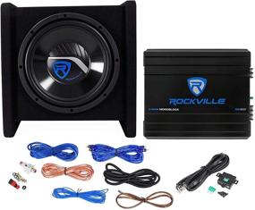 img 4 attached to 🔊 Rockville RV10.1D 500w 10-дюймовый сабвуфер в корпусе с моноусилителем и комплектом усилителя.