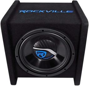 img 1 attached to 🔊 Rockville RV10.1D 500w 10-дюймовый сабвуфер в корпусе с моноусилителем и комплектом усилителя.