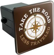 🧭 graphics and more compass hitch cover: embrace the road less traveled with style, 2" plug insert logo