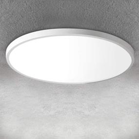 img 4 attached to 💡 Modern LED Flush Mount Ceiling Light: 12 Inch, 24W, 5000K Daylight White, 3200LM, IP40 Flat Round Lighting Fixture for Bedroom, Closet, Kitchen - 240W Equivalent