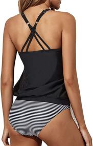 img 2 attached to 👙 Tempt Me Women's Clothing - Blouson Tankini Swimsuit