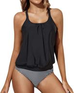 👙 tempt me women's clothing - blouson tankini swimsuit logo