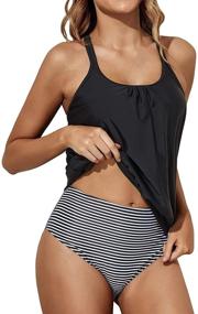 img 3 attached to 👙 Tempt Me Women's Clothing - Blouson Tankini Swimsuit