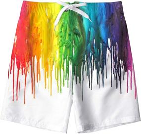 img 4 attached to 🍍 Vibrant Pineapple Swim Shorts for Boys, TUONROAD Trunks 11 12T - Trendy Summer Clothing