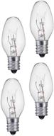 💡 night light clear bulbs (10 lumens, 5w, 120v) - pack of 4: efficient & gentle illumination logo