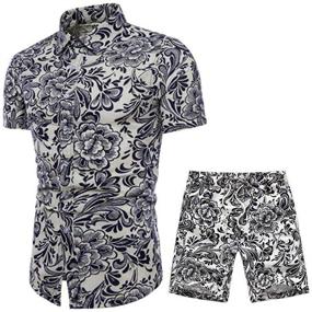 img 4 attached to Vogstyle Sleeve Shorts Floral Casual