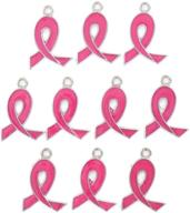 🎗️ linpeng 052716 01 enamel pink ribbon awareness charms (10 pack) - shop now! logo