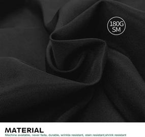 img 2 attached to 🖤 Surmente 90 х 156 Полиэстер Прямоугольное Скатерть для свадеб, банкетов или ресторанов - Черное прямоугольное скатерть с превосходством