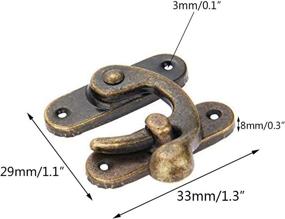 img 2 attached to Biaungdo 5pcs Retro Vintage Swing Bag Clasps: Bronze Tone Locks for Furniture, Wooden Boxes & Jewelry Cases