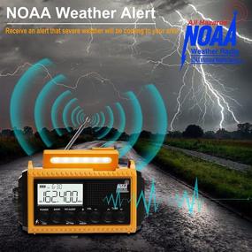 img 1 attached to 5000mAh Portable Solar Hand Crank Radio with NOAA, LCD Display, Cell Phone Charger, LED Reading Lamp, SOS Alert - Ideal for Outdoor Emergencies