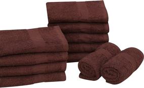 img 3 attached to Cotton Salon Towels - Pack of 24, Brown, 16x27 inches - Soft Absorbent Quick Dry Gym-Salon-Spa Hand Towel (Brown) - 100% Cotton