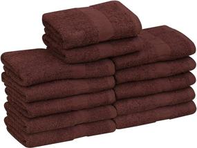 img 4 attached to Cotton Salon Towels - Pack of 24, Brown, 16x27 inches - Soft Absorbent Quick Dry Gym-Salon-Spa Hand Towel (Brown) - 100% Cotton