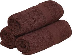 img 2 attached to Cotton Salon Towels - Pack of 24, Brown, 16x27 inches - Soft Absorbent Quick Dry Gym-Salon-Spa Hand Towel (Brown) - 100% Cotton