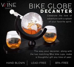 img 1 attached to 🌍 Globe Whiskey Decanter Set with Liquor Glasses