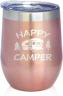 happy camper wine tumbler sliding logo