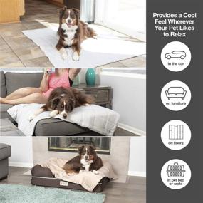 img 1 attached to 🐾 PetFusion Premium Cooling Blanket for Cats and Dogs. Lightweight and Machine Washable, Available in Multiple Sizes: Small to Extra-Large. Various Colors: Grey and Brown Blankets