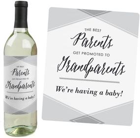 img 1 attached to 👪 Gender-Neutral Family Pregnancy Announcement Wine Bottle Label Stickers - Set of 4