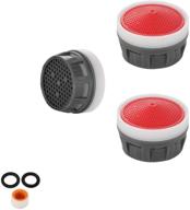 🚿 jqk faucet aerator 3 pack - jr junior size replacement parts with 2.2 gpm flow restrictor insert - faj22-p3 bathroom aerators logo