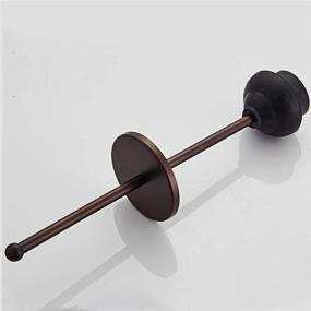 img 2 attached to 🚽 Metal Canister Holder Drip Cup for Bathroom - High Quality Bronze Toilet Plunger with Heavy Duty Deep Cleaning Abilities