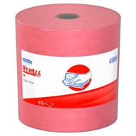 wypall x80 extended use cloths jumbo roll, red, 475 🧼 sheets / roll; 1 roll / case - reusable wipes (41055) logo