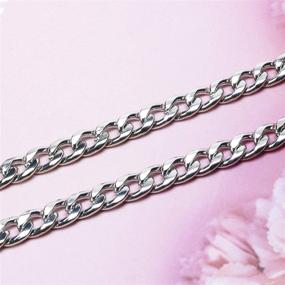 img 2 attached to 👜 Penta Angel Iron Flat Bag Chain Strap: 23.6'' Long Silver Purse Wallet Handbag Wrist Clutches Handles with Metal Buckles – DIY Craft Replacement Accessories