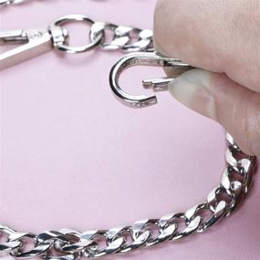 img 1 attached to 👜 Penta Angel Iron Flat Bag Chain Strap: 23.6'' Long Silver Purse Wallet Handbag Wrist Clutches Handles with Metal Buckles – DIY Craft Replacement Accessories