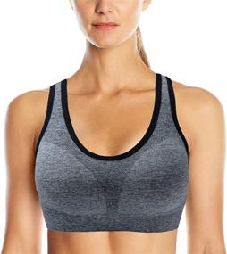 img 3 attached to Ultimate Support and Comfort - AKAMC Women's Removable Padded Strappy Sports Bra: The Perfect Activewear for Women's Yoga Sessions