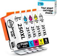 high-quality smart ink compatible cartridge replacement for canon pgi-250xl cli-251xl - ideal for pixma mx722 mx922 ip7220 ix6820 mg5420 mg5422 mg5520 mg5522 (1 pgbk & 1 bk/c/m/y combo pack) logo