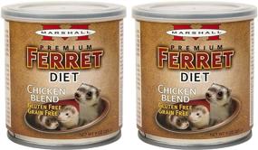 img 2 attached to Marshall Pet Products | Gluten- and Grain-Free Premium Ferret Diet, 9 oz Each (2 Cans) | Chicken Blend