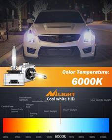 img 1 attached to 💡 Nilight D1S HID Headlight Bulb 6000K: Super Bright High-Low Beam Xenon Headlights Replacement, 2-Pack