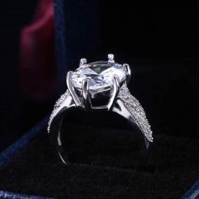 img 2 attached to YUANYI Platinum Zirconia Anniversary Engagement