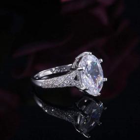 img 3 attached to YUANYI Platinum Zirconia Anniversary Engagement