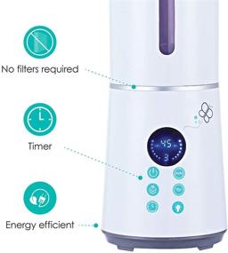 img 1 attached to bblüv - Ümi - Ultra Quiet 4-in-1 Ultrasonic Humidifier: Adjustable Cool Mist, 360° Air 🌬️ Purification & Aroma Diffusion, 4L Capacity for 28 Hours of Continuous Operation - Ideal for Nursery