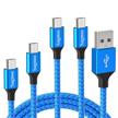 micro usb charger cable blue logo