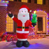 🎅 8ft lighted inflatable santa claus decoration - vibrant led lights for christmas party yard garden - doingart logo